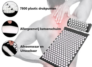 Acupressuur Spijkermat & Hoofdkussen | Ontspannende massage met 7800 spikes